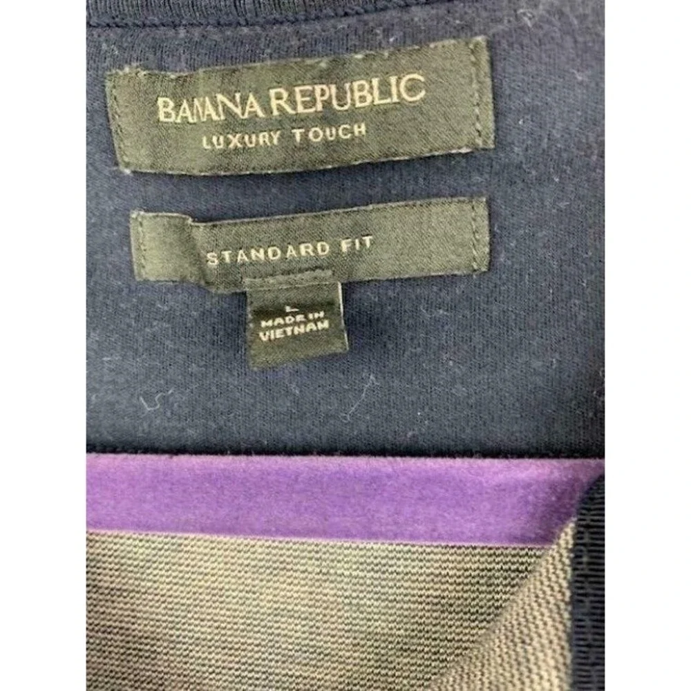 Banana Republic Mens Polo Shirt Size Large Black Luxury Touch Standard Fit